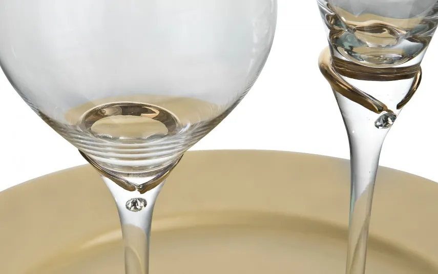 Dekor Pap Kieliszek do wina 450 ml zdobiony kryształkiem TG0588 Sale