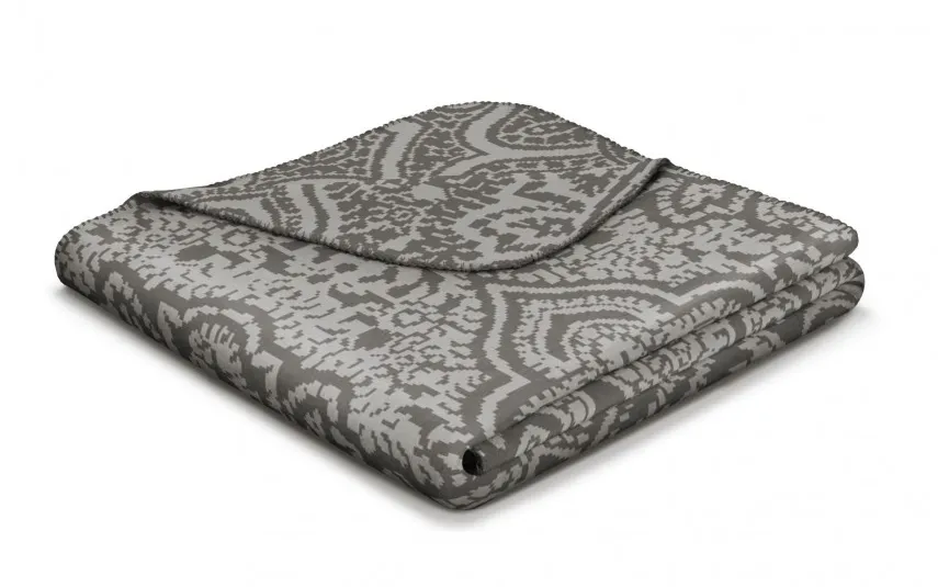Biederlack Koc bawełniano-akrylowy 150x200 cm Swinging Paisley Dark Best