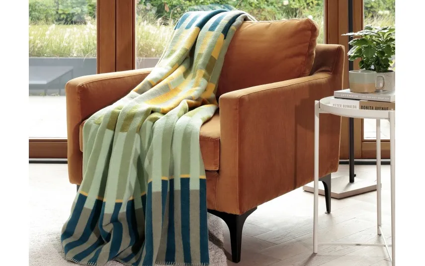Biederlack Koc bawełniano-akrylowy 150x200 cm Swinging Paisley 774224 Hot