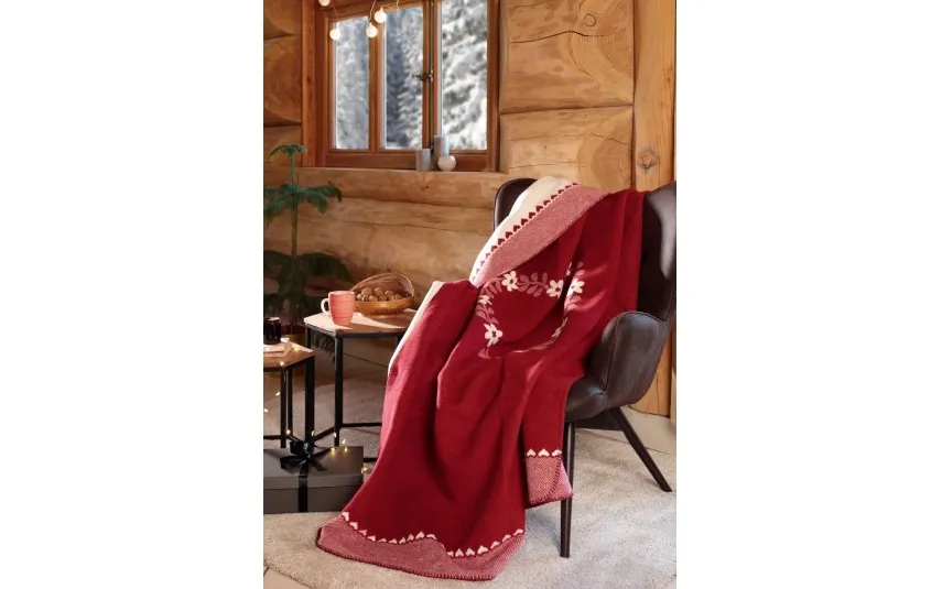 Biederlack Koc dwustronny 150x200 cm Heart Warming 769893 New