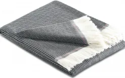 Biederlack Koc Lines Dark Grey 130 x 170 cm 757951 Outlet