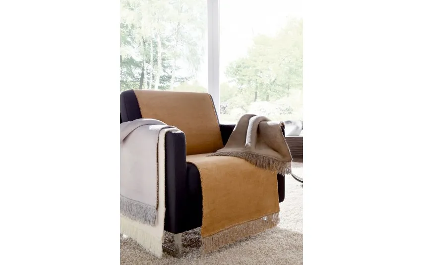 Biederlack Koc narzuta na fotel 50x200 cm Cover Cotton Kamel Discount