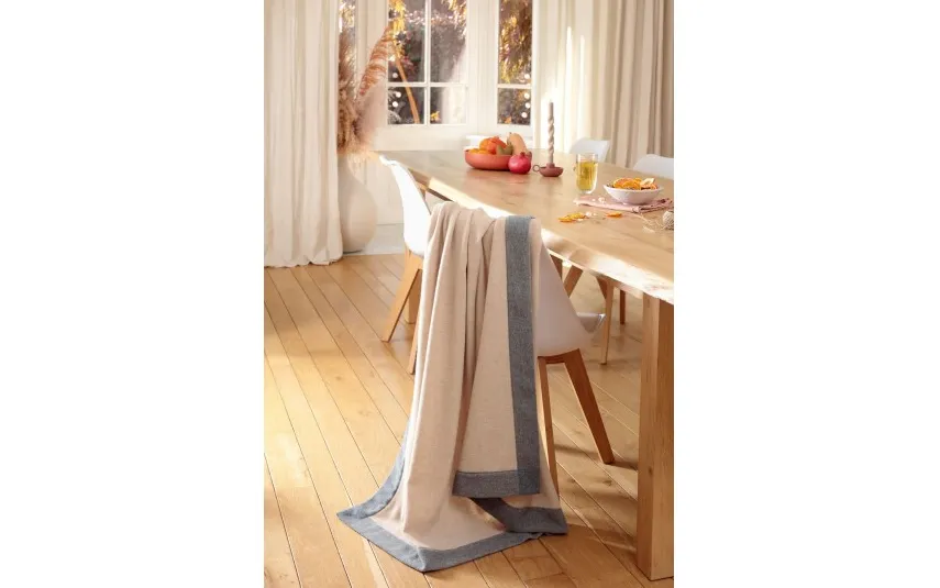 Biederlack Koc wełniany 150x210 cm Prado Sand 787200 Clearance
