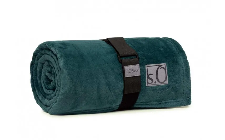s. Oliver Koc 150x200 cm Kuschelsoft 3638-680 petrol Outlet