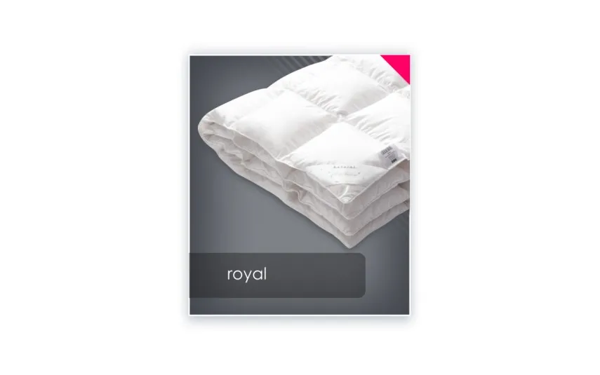 AMZ Kołdra puch gęsi 200x220 cm ROYAL letnia Clearance