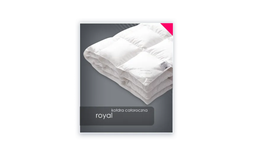 AMZ Kołdra puch gęsi 135x200 cm ROYAL całoroczna Sale