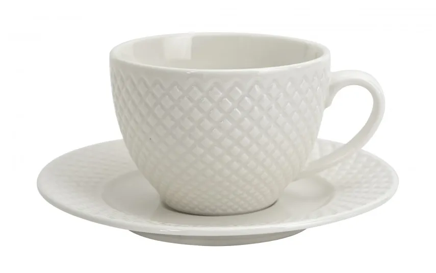 Veroni Komplet 2 filiżanek 250 ml + spodki Mediolan Outlet