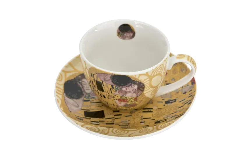 Duo Komplet 2 filiżanek 250 ml + spodki The Kiss Ecru Fashion