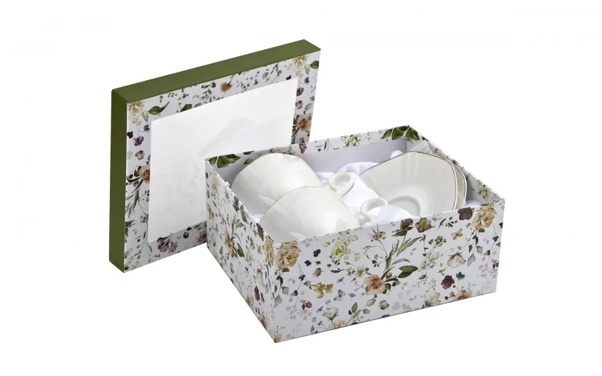 Duo Komplet 2 filiżanek 90 ml + spodki Secesja New