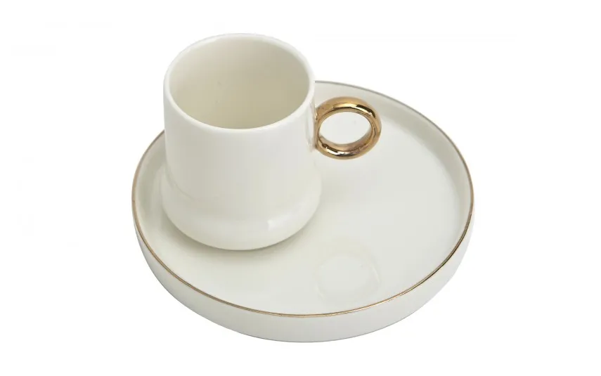 Veroni Komplet 2 filiżanek 100 ml + spodki espresso Nevada Sale