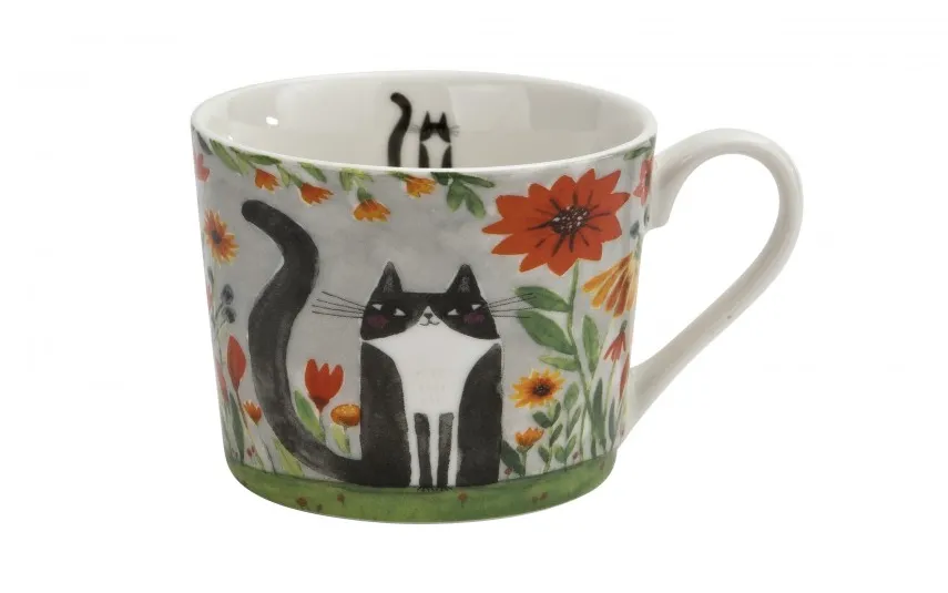 Duo Komplet 2 filiżanek 230 ml + spodki Koci Świat Łąka Outlet