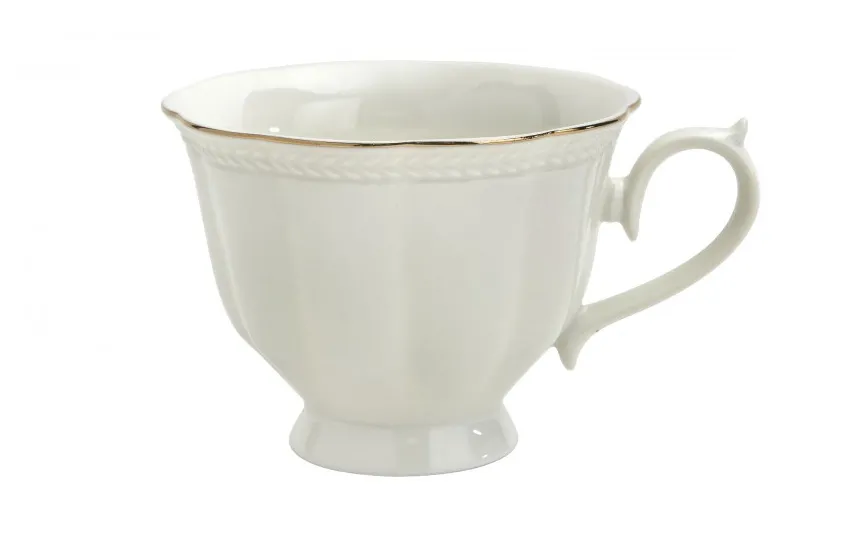 Veroni Komplet 6 filiżanek 250 ml + spodki Anet Fashion