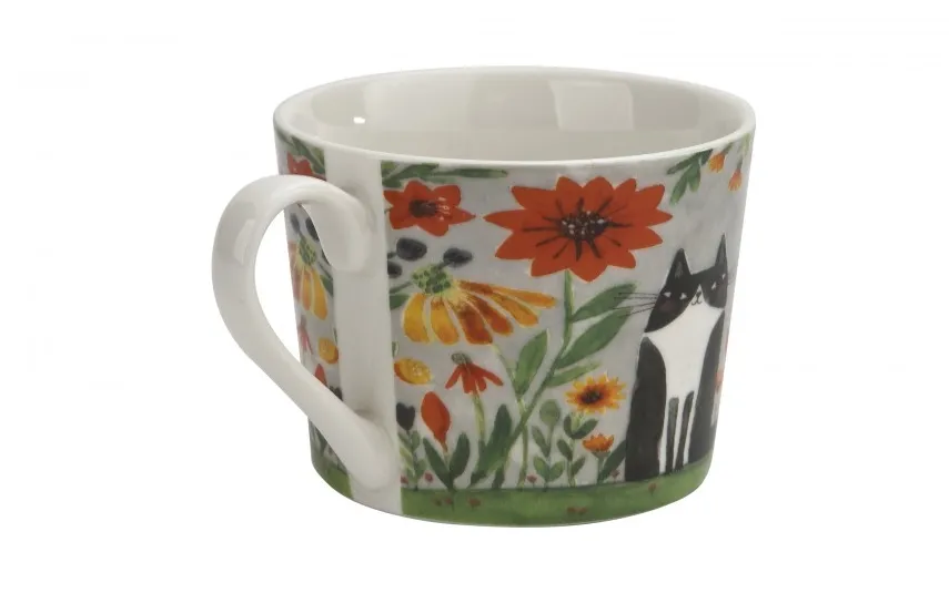 Duo Komplet 2 filiżanek 230 ml + spodki Koci Świat Łąka Outlet