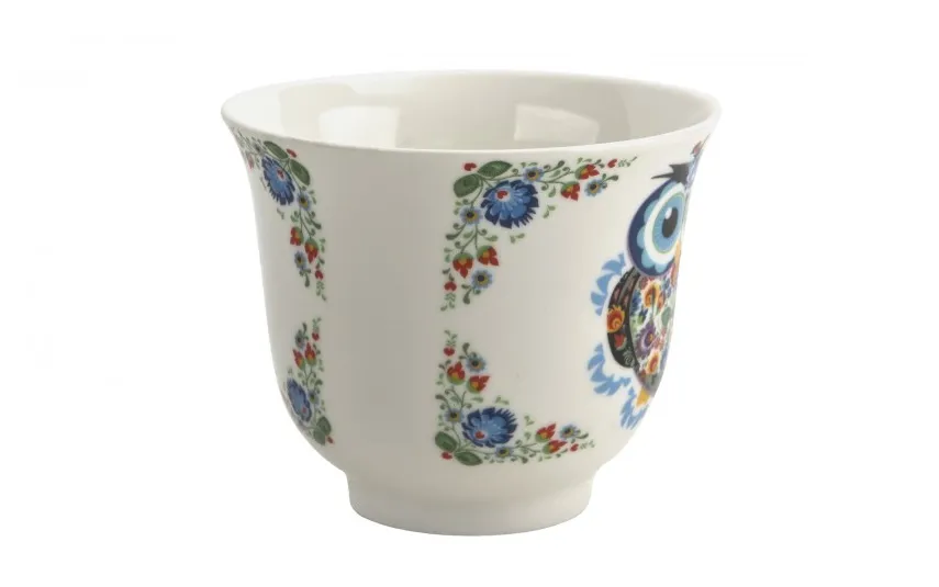 Duo Komplet 6 filiżanek 250 ml + spodek Sowa Etno Best