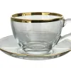 Combi dla Witeks Komplet 2 filiżanek do cappuccino ze spodkami Golden Line Hot