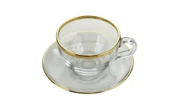 Combi dla Witeks Komplet 2 filiżanek do cappuccino ze spodkami Golden Line Hot