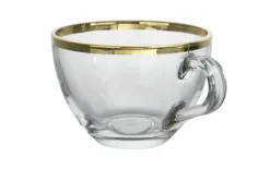 Combi dla Witeks Komplet 2 filiżanek do cappuccino ze spodkami Golden Line Hot