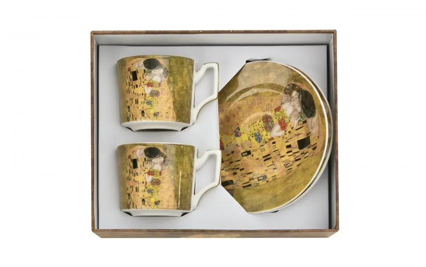 Duo Komplet 2 filiżanek do espresso 110 ml + spodki The Kiss Sale