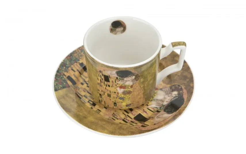 Duo Komplet 2 filiżanek do espresso 110 ml + spodki The Kiss Sale