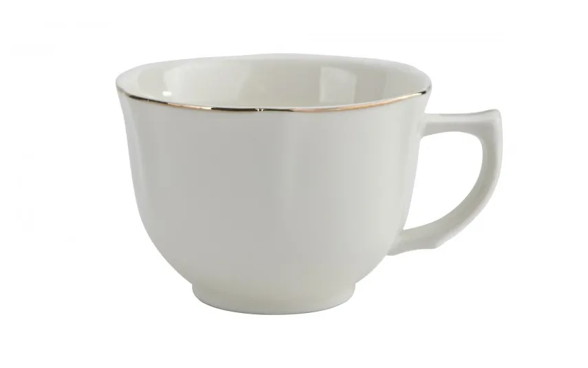 Veroni Komplet 6 filiżanek 220ml ze spodkami Karin Fashion