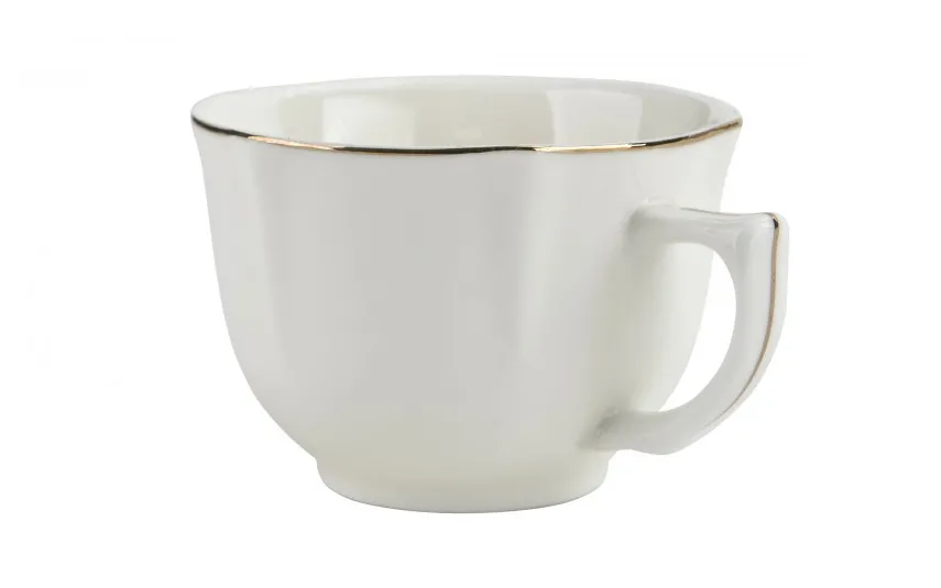 Veroni Komplet 6 filiżanek 220ml ze spodkami Karin Fashion