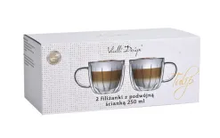 Vialli Design Komplet 2 filiżanek termicznych 250 ml Tulip z podwójną ścianką Online