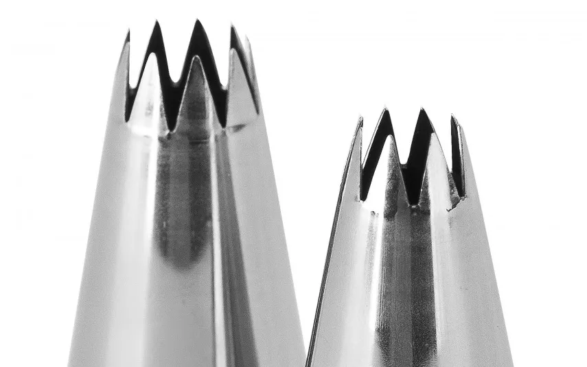 Thermohauser Komplet 6 końcówek do rękawów cukierniczych karbowane nierdzewne Clearance