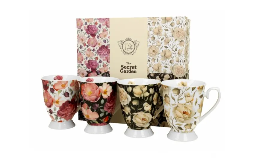 Duo Komplet 4 kubków 300 ml Royal Flower Mix Outlet