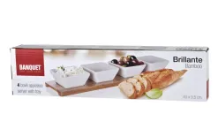 Banquet Komplet 4 miseczek na desce Brillante Clearance