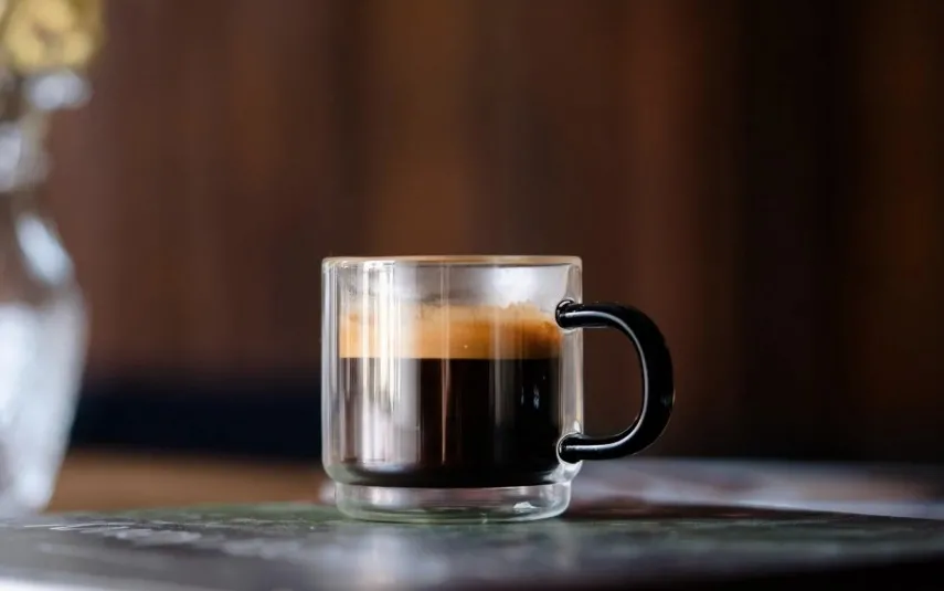 Vialli Design Komplet 2 szklanek do espresso 80 ml Carbon z podwójną ścianką Online