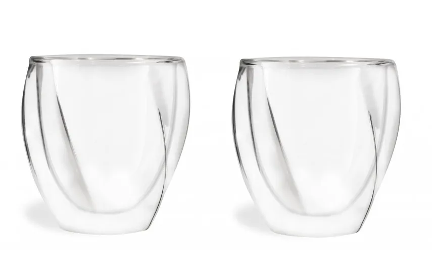 Vialli Design Komplet 2 szklanek termicznych 250 ml z podwójną ścianką Cristallo Discount