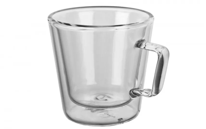 Vialli Design Komplet 2 szklanek termicznych do espresso 80 ml z podwójną ścianką Diva Discount