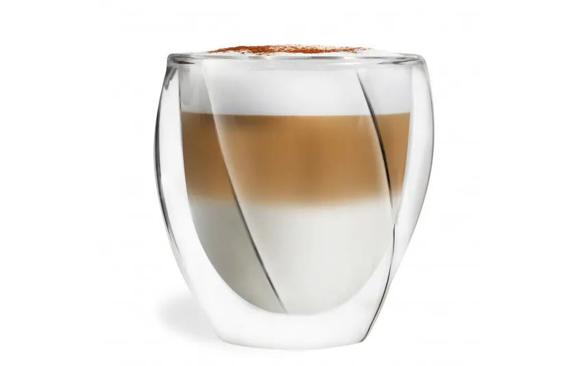 Vialli Design Komplet 2 szklanek termicznych 250 ml z podwójną ścianką Cristallo Discount