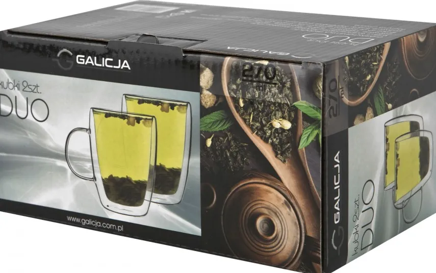 Galicja Komplet 2 szklanek termicznych 270ml z podwójną ścianką Duo Sale