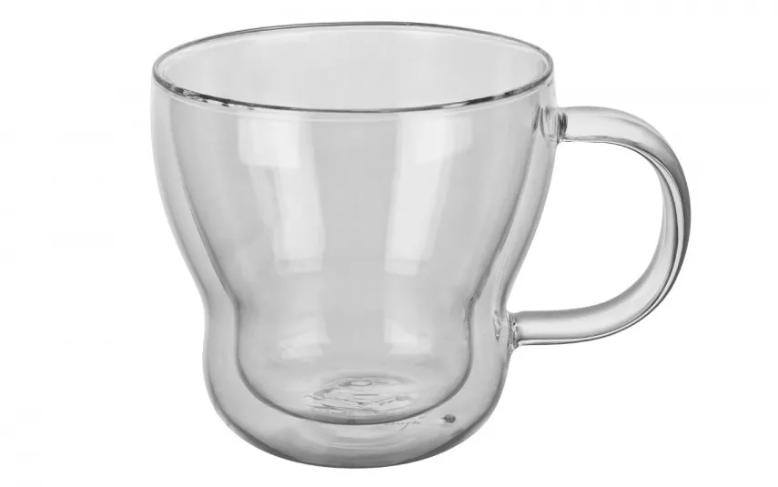 Vialli Design Komplet 2 szklanek termicznych 370 ml z podwójną ścianką Bolla New