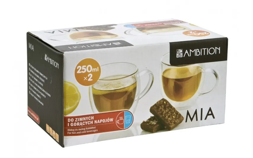 MPLCo Komplet 2 szklanek termicznych 300 ml Amber Hot
