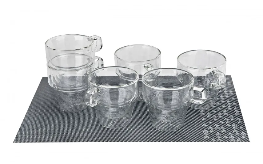 Vialli Design Komplet 2 szklanek termicznych do espresso z podwójną ścianką 80 ml Amber Best