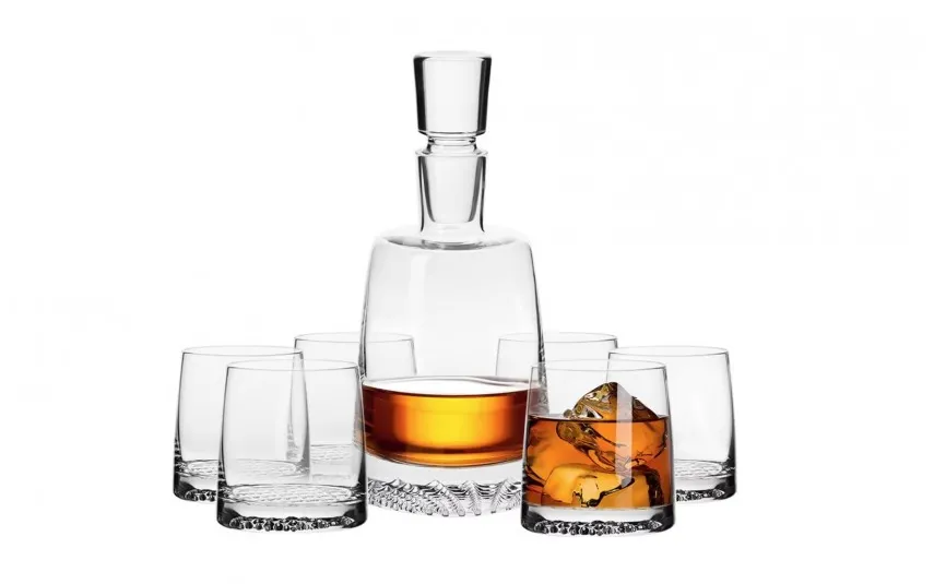 Krosno Komplet do whisky karafka 950 ml + szklanki 370 ml Fjord Outlet