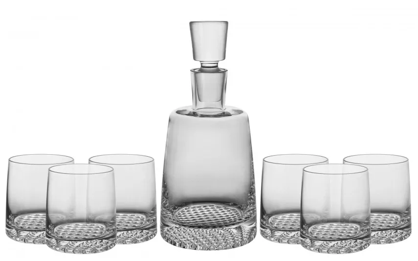 Krosno Komplet do whisky karafka 950 ml + szklanki 370 ml Fjord Outlet