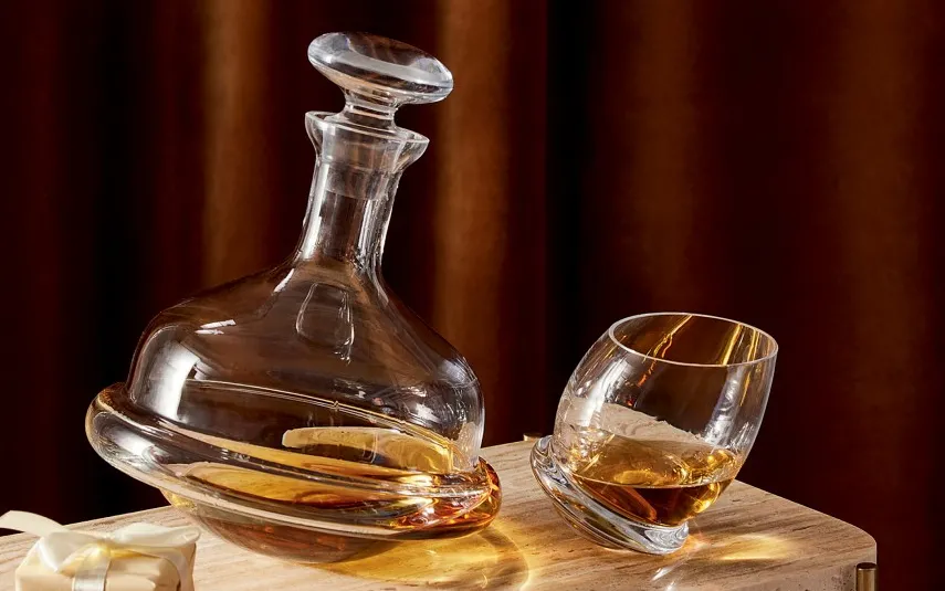 Krosno Komplet do whisky karafka 750 ml + 2 szklanki 200 ml Roly-Poly Outlet