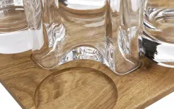 Krosno Komplet do whisky z dębową tacą Sterling OAK Discount