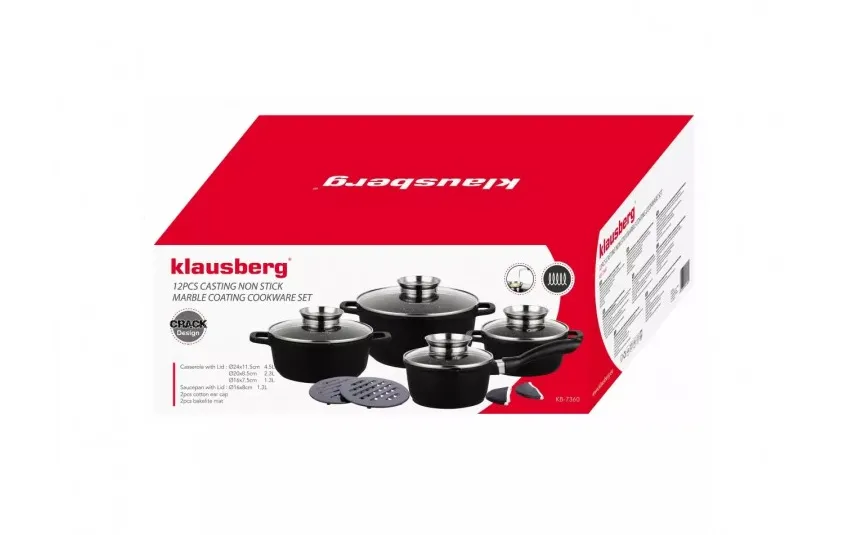 Klausberg Komplet garnków 12 el. Clearance