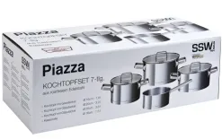 SSW Komplet garnków 7 el. Piazza Outlet