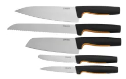 Fiskars Komplet noży kuchennych czarno-pomarańczowych Fashion