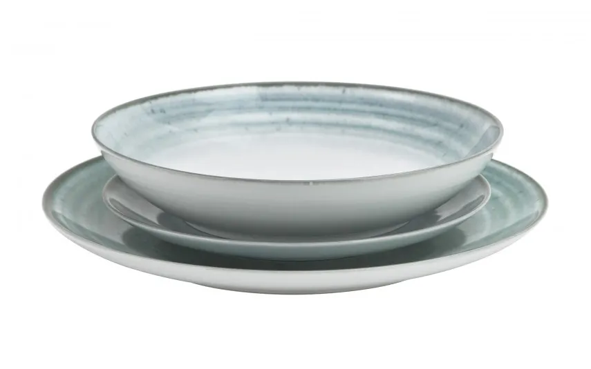 Lubiana Komplet talerzy dla 6 osób Boss Zielony N003 18 el. Outlet