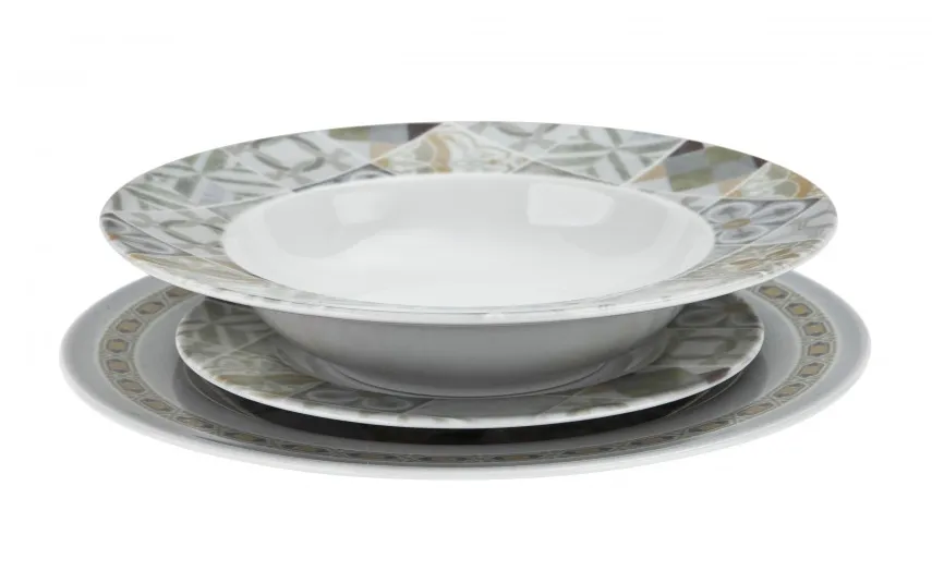 Lubiana Komplet talerzy dla 6 osób Mozaika N013 18 el. Best