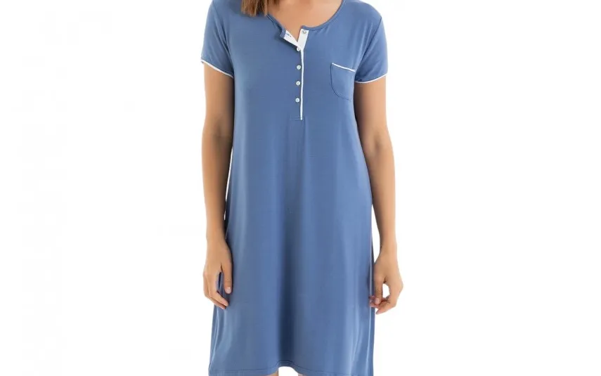 Massana Homewear Koszula nocna damska rozm. L Bamboo Blue T04 L257251 Best