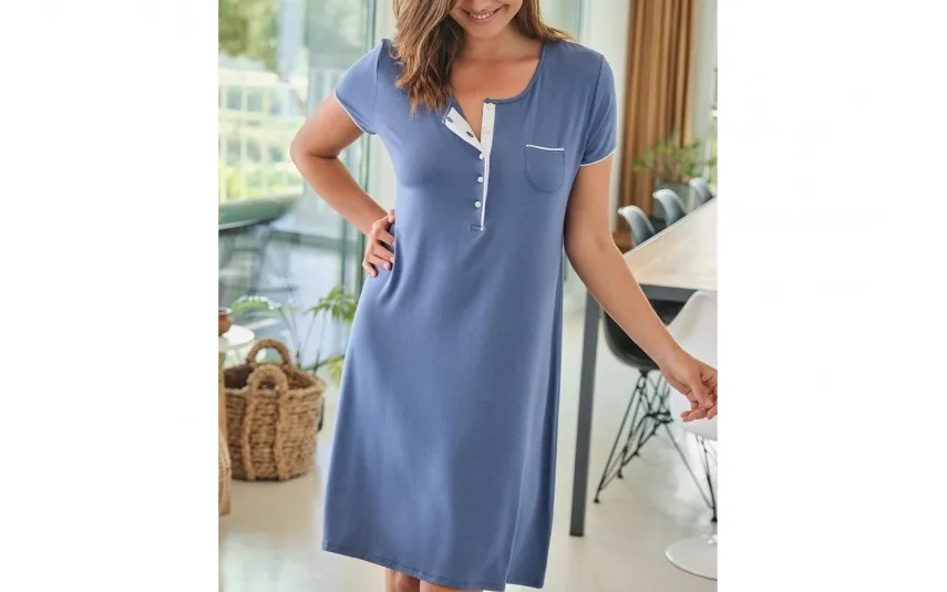 Massana Homewear Koszula nocna damska rozm. M Bamboo Blue T04 L257251 Sale