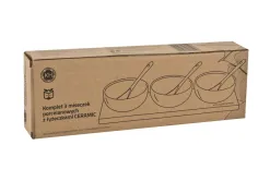 KingHoff Kpl. 3 miseczek + łyżka + deska do Dipów czarna Online