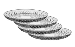 RCR KPL. 4 talerzy deserowych szklanych 18cm Galassia Fashion